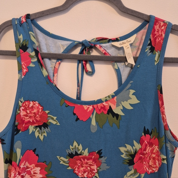 Matilda Jane No End Maxi Dress Teal Floral Sundress Tiered Long Women's Sz Large - Picture 5 of 11